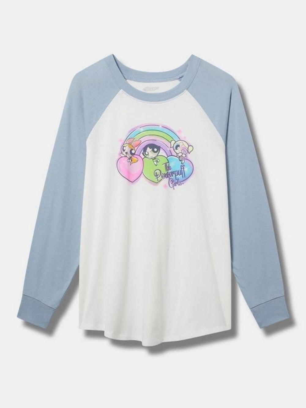 torrid size 2 Raglan Graphic Tee - Light Blue & White